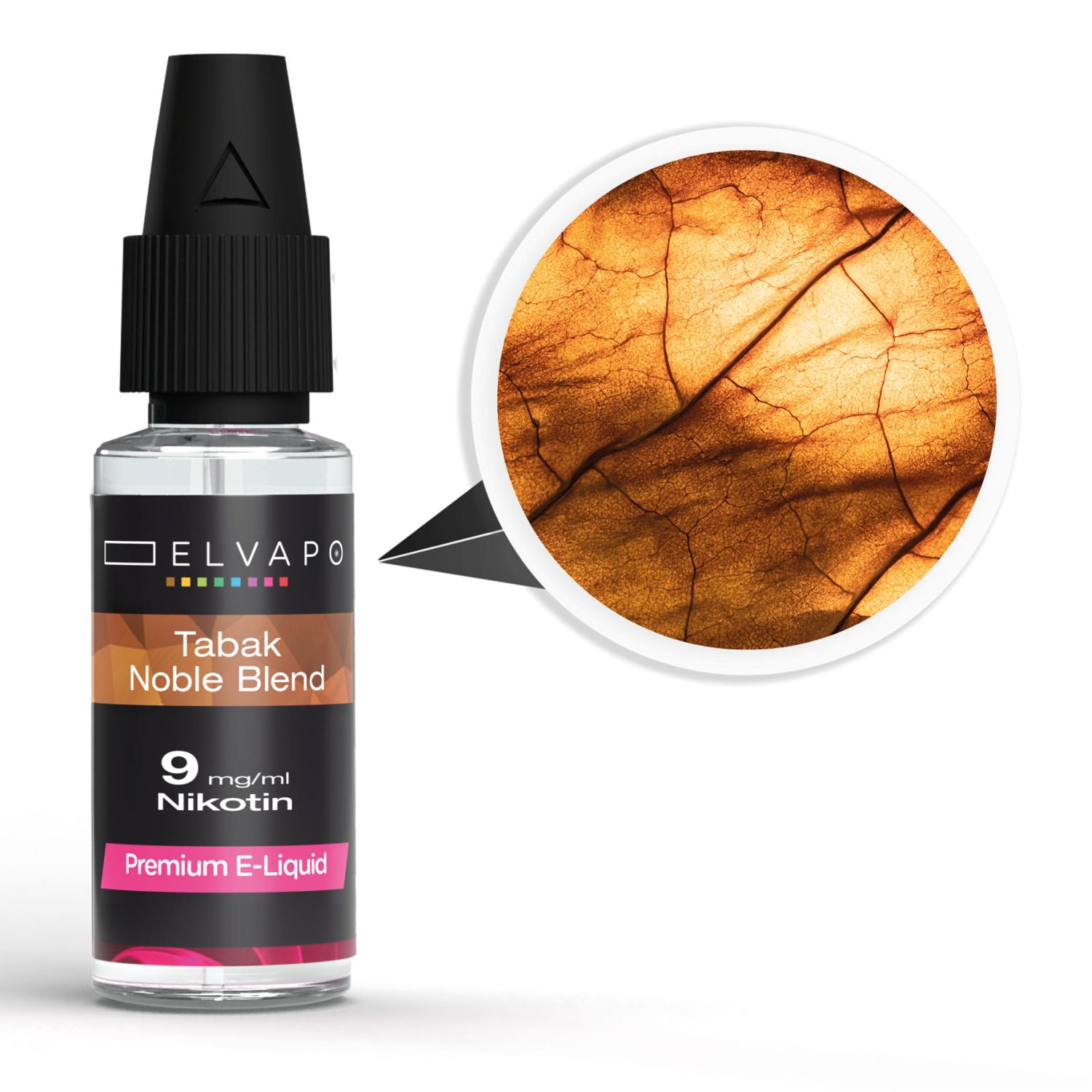 Elvapo_Liquid_Tabak_Noble_Blend_9mg_1500 Elvapo Premium E-Liquid - Tabak - Noble Blend 9mg