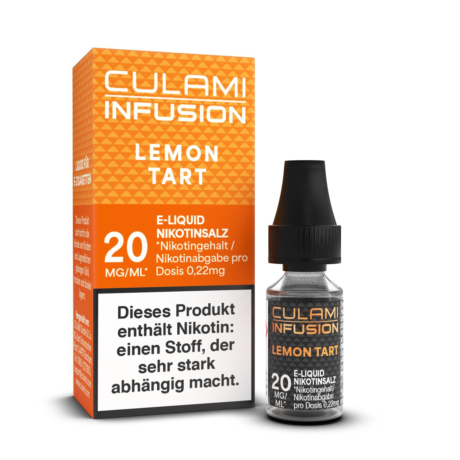 10ml Culami Infusion E-Liquid Lemon Tart 20mg Nikotinsalz