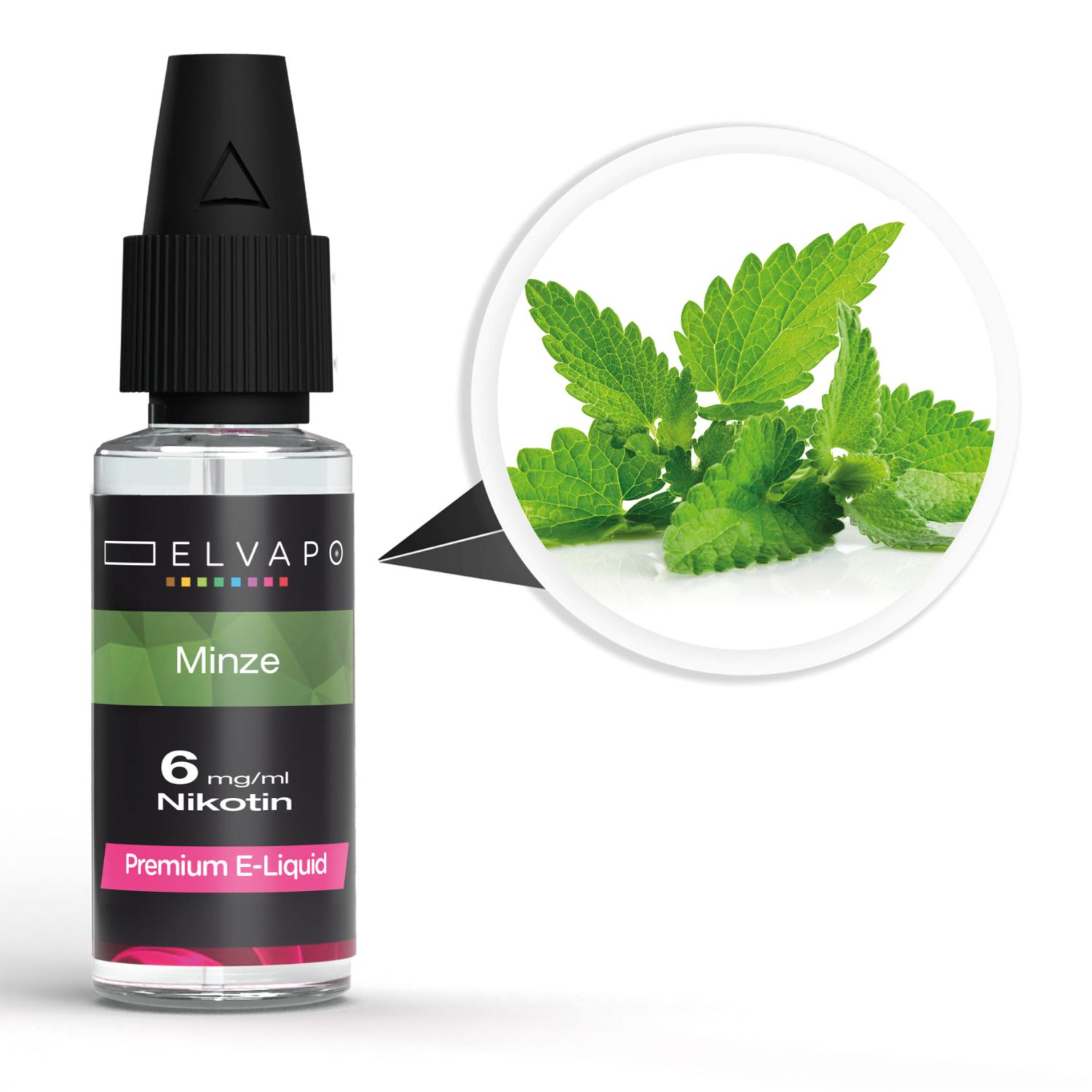 Elvapo_Liquid_Minze_6mg_1500 Elvapo Premium E-Liquid - Minze 6mg