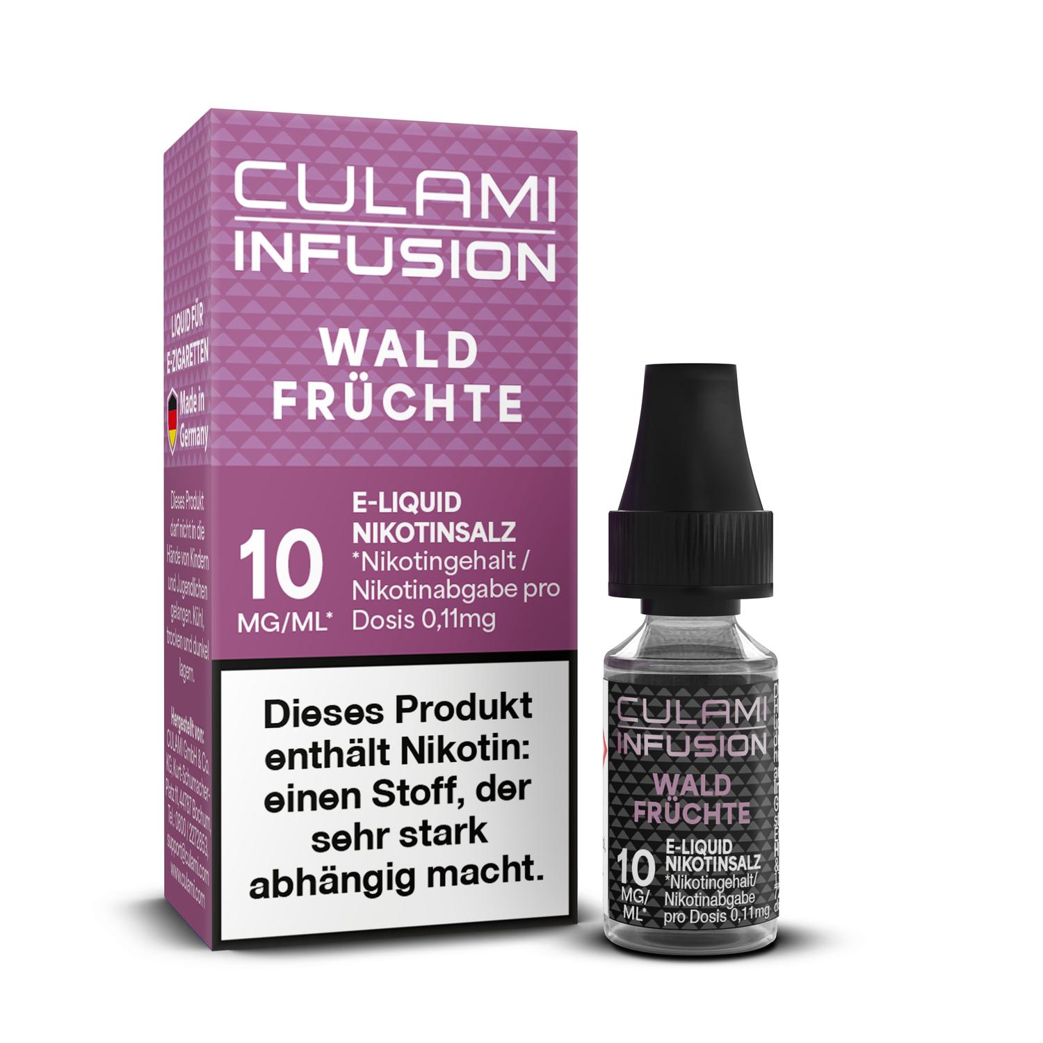 10ml Culami Infusion E-Liquid Waldfrüchte 10mg Nikotinsalz 10ml Culami Infusion E-Liquid Waldfrüchte 10mg Nikotinsalz