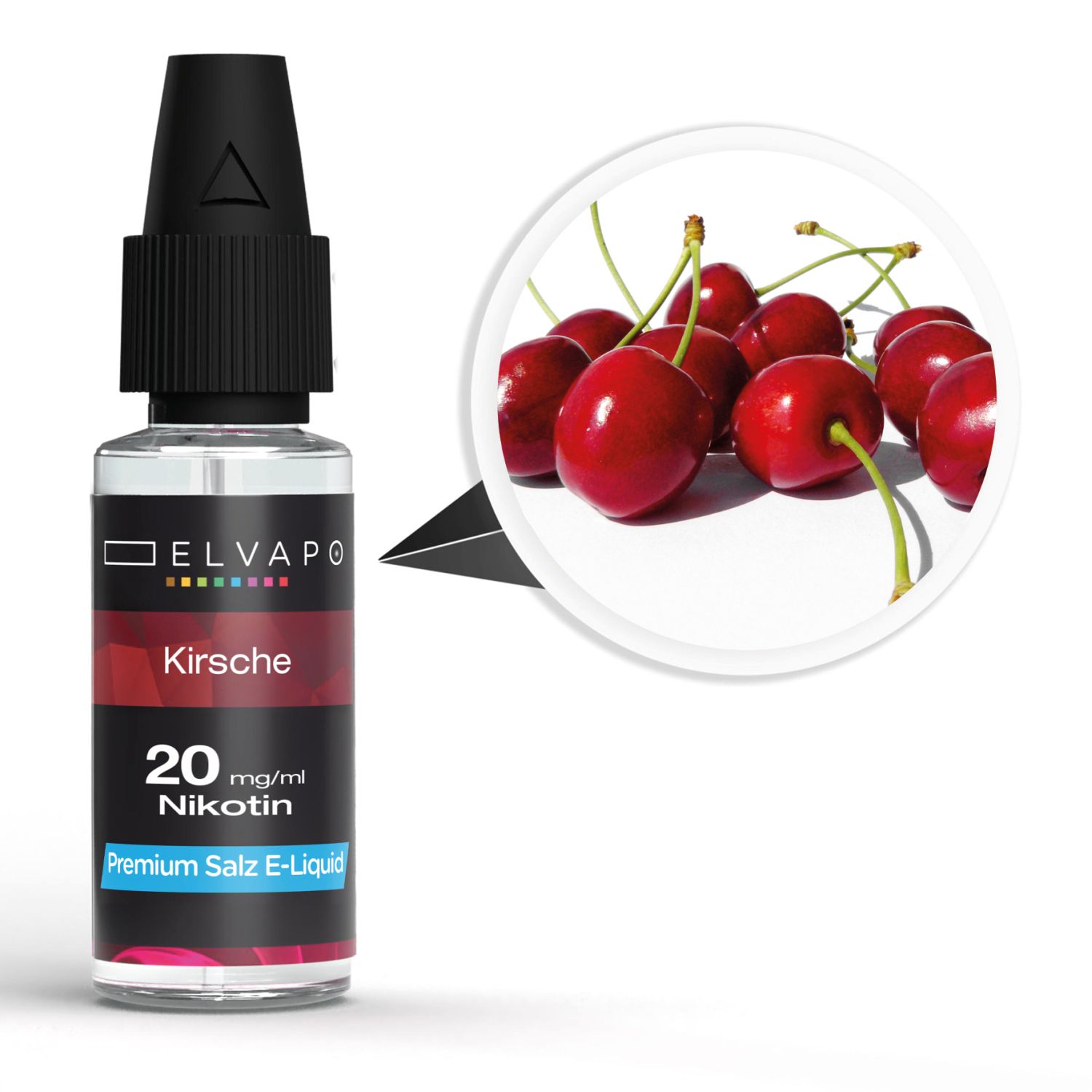 Elvapo_Liquid_Kirsche_20mg_1500 Elvapo Premium Nikotinsalz E-Liquid - Kirsche 20mg