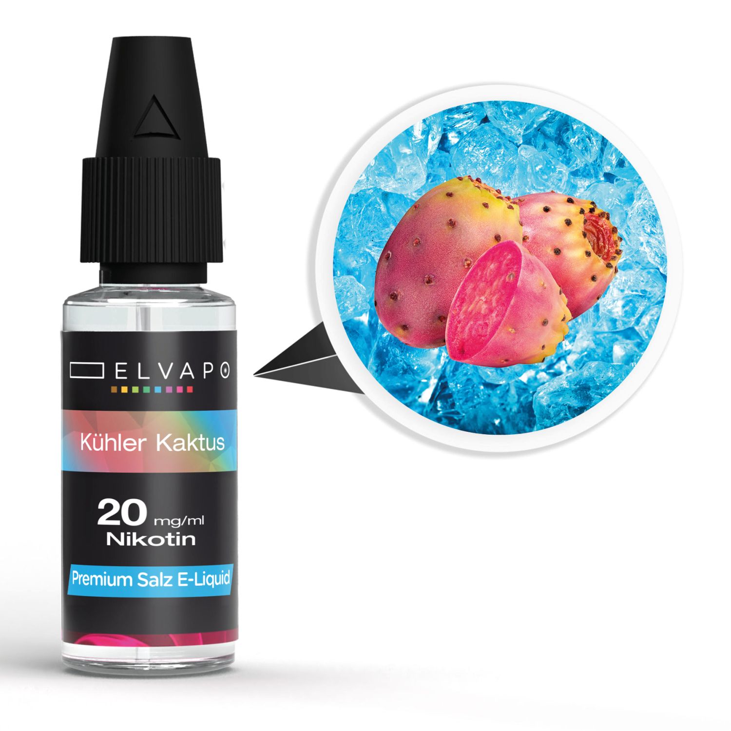 Elvapo_Liquid_Kuehler_Kaktus_20mg_1500 Elvapo Premium Nikotinsalz E-Liquid - Kühler Kaktus 20mg