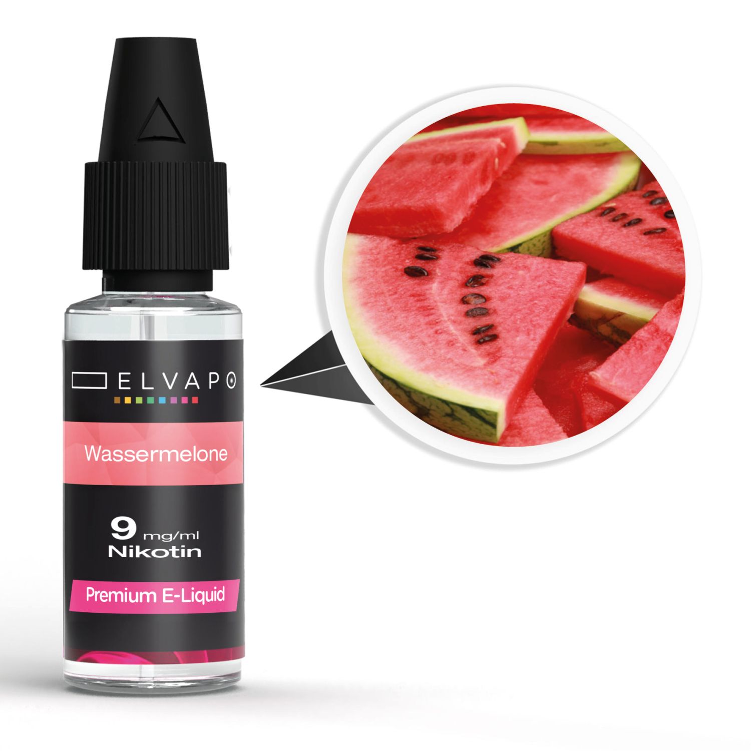 Elvapo_Liquid_Wassermelone_9mg_1500 Elvapo Premium E-Liquid - Wassermelone 9mg