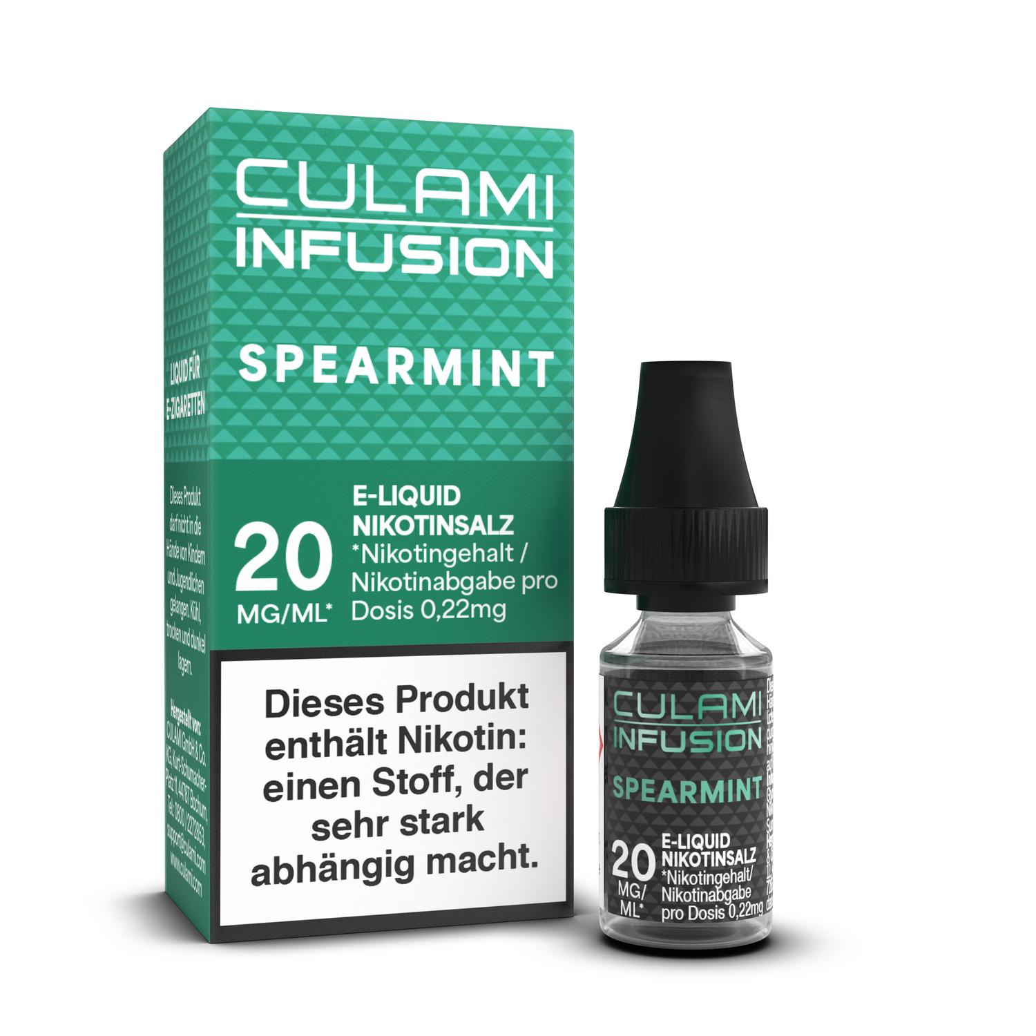 10ml Culami Infusion E-Liquid Spearmint 20mg Nikotinsalz 10ml Culami Infusion E-Liquid Spearmint 20mg Nikotinsalz