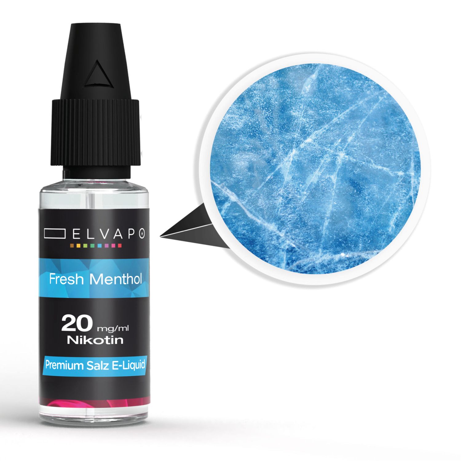 Elvapo_Liquid_Fresh_Menthol_20mg_1500 Elvapo Premium Nikotinsalz E-Liquid - Fresh Menthol 20mg