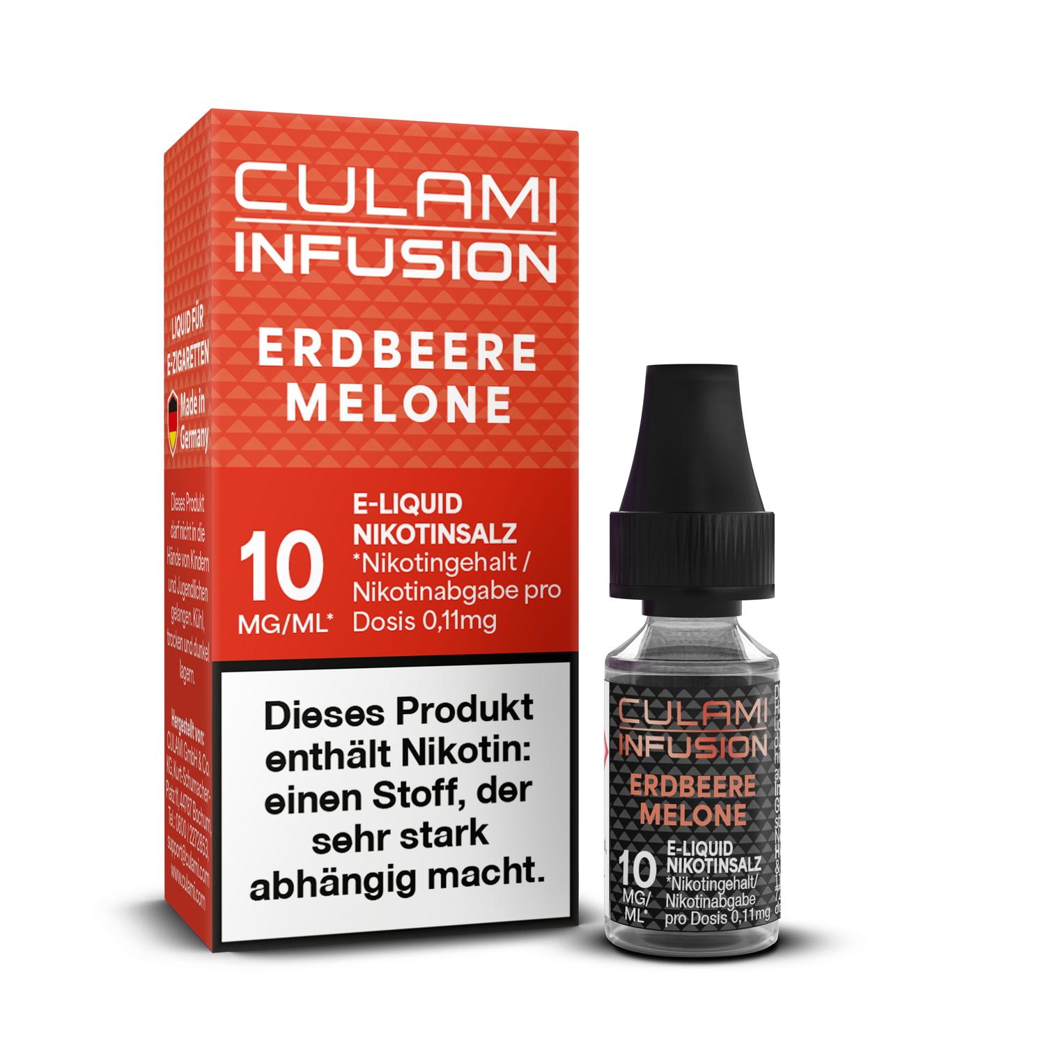 10ml Culami Infusion E-Liquid Erdbeere Melone 10mg Nikotinsalz 10ml Culami Infusion E-Liquid Erdbeere Melone 10mg Nikotinsalz