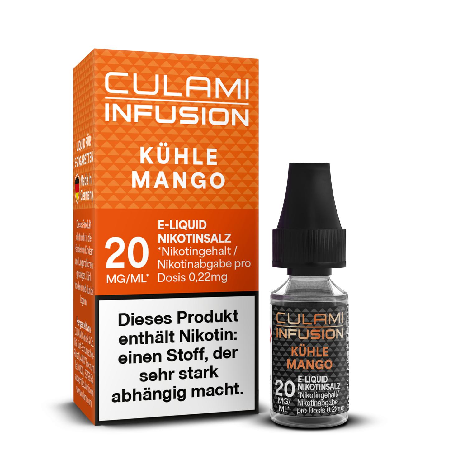 10ml Culami Infusion E-Liquid Kühle Mango 20mg Nikotinsalz 10ml Culami Infusion E-Liquid Kühle Mango 20mg Nikotinsalz