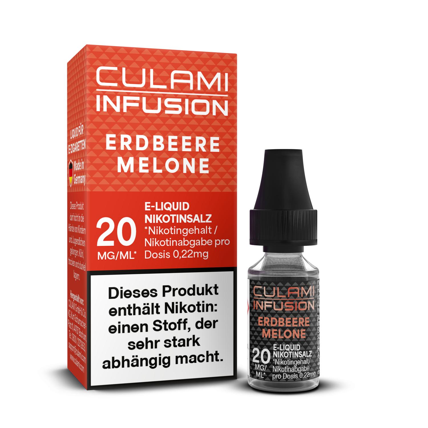 10ml Culami Infusion E-Liquid Erdbeere Melone 20mg Nikotinsalz 10ml Culami Infusion E-Liquid Erdbeere Melone 20mg Nikotinsalz