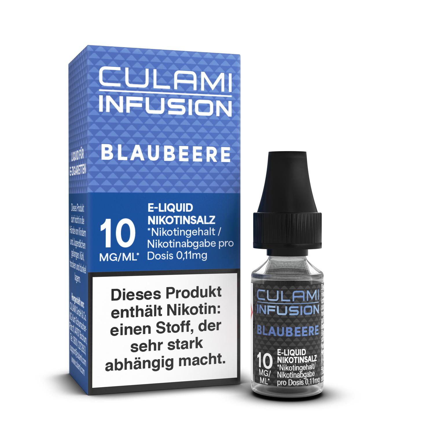 10ml Culami Infusion E-Liquid Blaubeere 10mg Nikotinsalz 10ml Culami Infusion E-Liquid Blaubeere 10mg Nikotinsalz