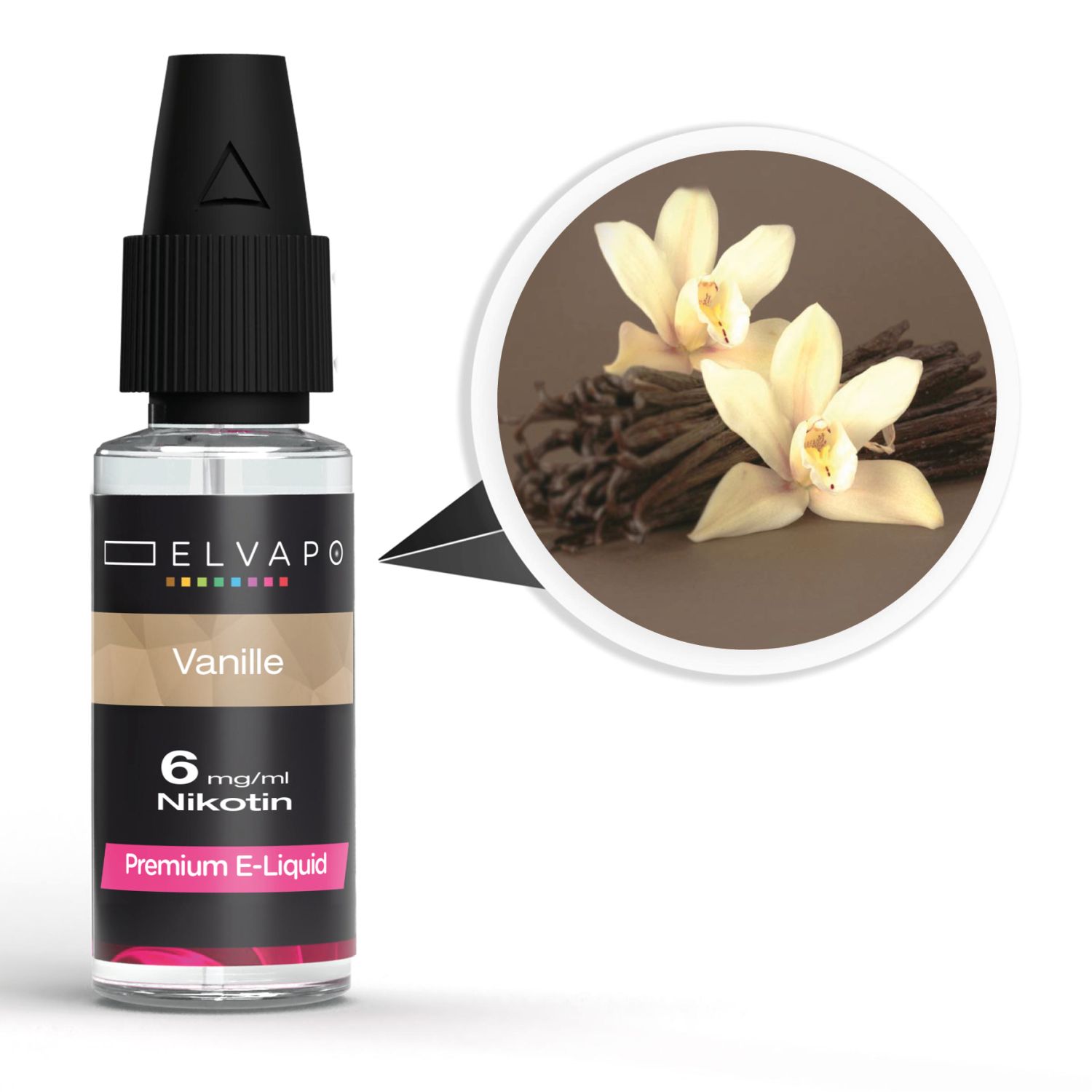 Elvapo_Liquid_Vanille_6mg_1500 Elvapo Premium E-Liquid - Vanille 6mg